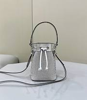 Fendi Mon Tresor Mini Bucket Bag In Silver - 18x12x10cm - 1