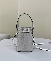 Fendi Mon Tresor Mini Bucket Bag In Silver - 18x12x10cm - 5