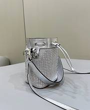 Fendi Mon Tresor Mini Bucket Bag In Silver - 18x12x10cm - 3