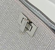 Fendi Peakapoo Petite Silver Bag With Crystal - 20x11x15cm - 3