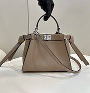 Fendi Tote Bag Leer In Beige - 23x11x18cm - 1