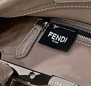 Fendi Tote Bag Leer In Beige - 23x11x18cm - 3