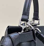 Fendi Tote Bag Leer In Black - 23x11x18cm - 3