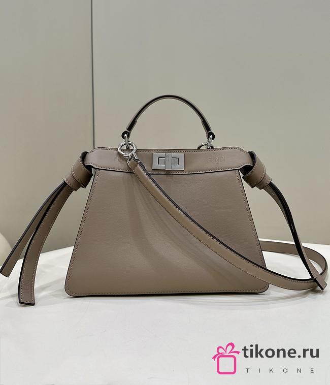 Fendi Peakapoo IseeU In Beige Leather - 27×11×20cm - 1