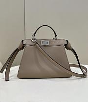 Fendi Peakapoo IseeU In Beige Leather - 27×11×20cm - 1