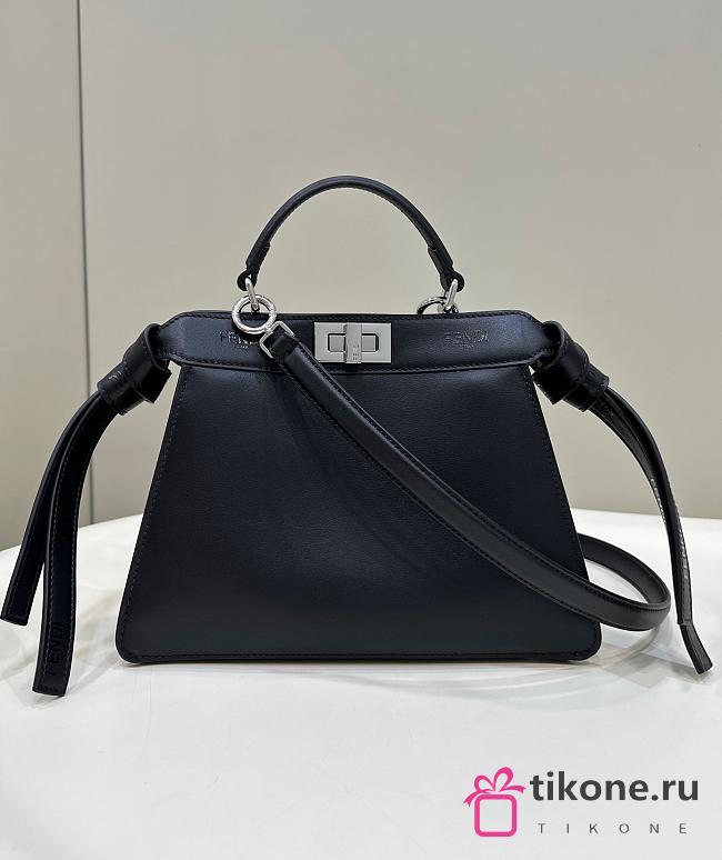 Fendi Peakapoo IseeU In Black Leather - 27×11×20cm - 1