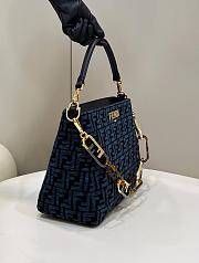 Fendi O'Lock Zip Blue Shoulder Bag - 35x23x14cm - 3