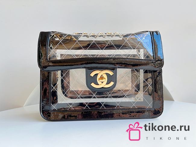 Chanel Vinyl Maxi Flap Bag - 30x21x8cm - 1