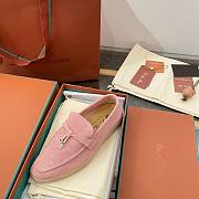 Loro Piana Pink Suede Loafers - 5