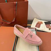 Loro Piana Pink Suede Loafers - 4