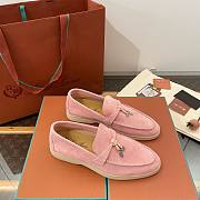 Loro Piana Pink Suede Loafers - 3