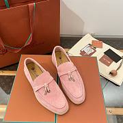 Loro Piana Pink Suede Loafers - 2