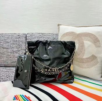 Chanel 22 Black Lambskin Handbag 