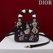 Mini Lady Dior Bag Liberty Queen Embroidered Bag - 17x15x7cm - 1