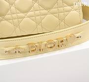 Dior Small Lady In Yellow Lambskin - 20x16x8cm - 3