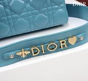 Dior Small Lady In Blue Lambskin - 20x16x8cm - 2