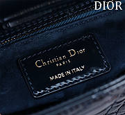 Dior Small Lady In Black Shiny Lambskin - 20x16x8cm - 2