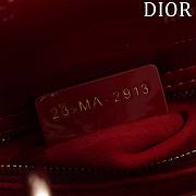 Dior Small Lady In Red Lambskin - 20x16x8cm - 4