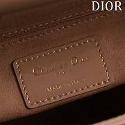 Dior Small Lady In Powder Beige Lambskin - 20x16x8cm - 2