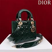 Dior Small Lady In Green Lambskin - 20x16x8cm - 3