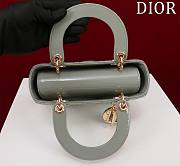 Dior Small Lady In Grey Cannage Lambskin - 20x16x8cm - 3