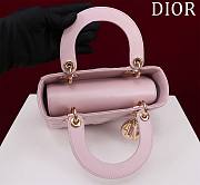 Dior Small Lady In Light Pink Lambskin - 20x16x8cm - 2