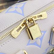 Louis Vuitton M46397 Speedy In White&Blue - 20.5x13.5x12cm - 5