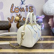 Louis Vuitton M46397 Speedy In White&Blue - 20.5x13.5x12cm - 4