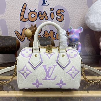 Louis Vuitton M58953 Speedy White & Purple - 20.5x13.5x12cm