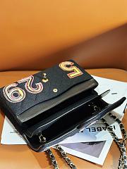 Chanel Retro Woolen Black Flap Bag - 15.5x25.5x6.5cm - 3