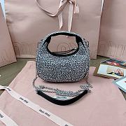 Miumiu Wander Mini Hobo Bag With Crystal - 17×10×6cm - 4