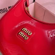 Miumiu Patent Red Leather Hobo Bag - 20x17x6cm - 5