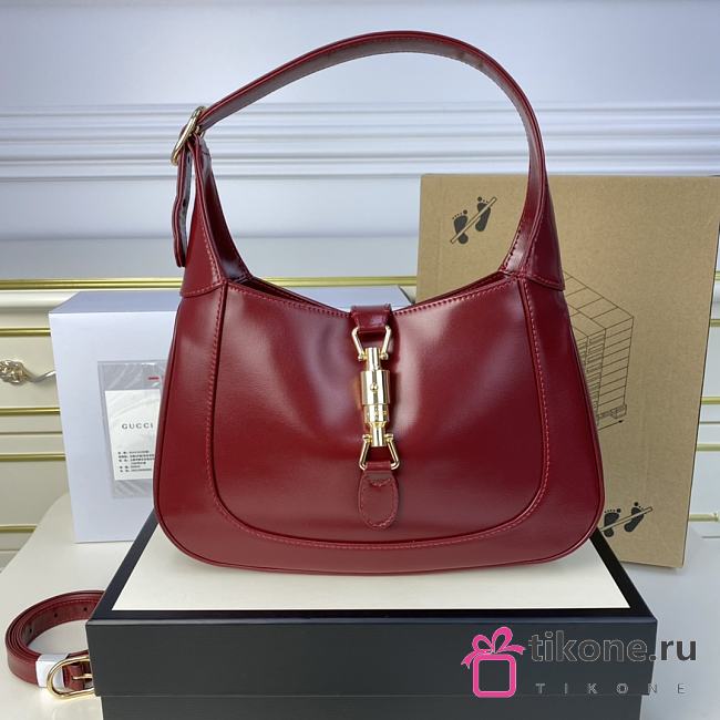 Gucci Jackie 1961 Rosso Ancora Red Handbag - 28x19x4.5cm - 1