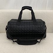 YSL Jacquard Duffle Black Bag - 50x24x25cm - 3