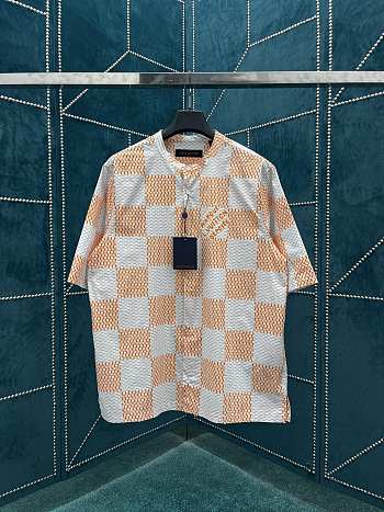 Louis Vuitton Short-Sleeved Officer Collar Shirt