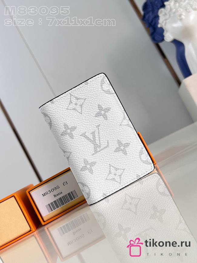 Louis Vuitton M83095 White Monogram Wallet - 11x7cm - 1