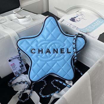 Chanel Blue Star Handbag - 22.5x22.5x6cm