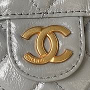 Chanel Hobo Grey Lambskin Handbag - 17×19×6cm - 4