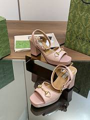 Gucci Pink Leather Platforms - 5