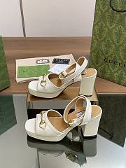 Gucci White Leather Platforms - 5