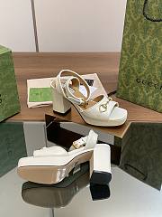 Gucci White Leather Platforms - 2