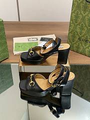 Gucci Black Leather Platforms - 5