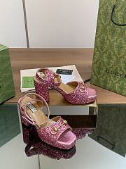 Gucci Platforms With Pink Crystals - 5