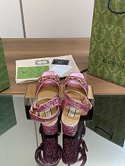 Gucci Platforms With Pink Crystals - 4