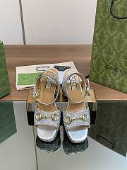 Gucci Platforms With Silver Crystals - 4