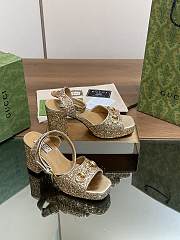 Gucci Platforms With Gold Crystals - 5