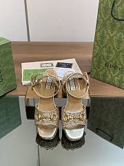 Gucci Platforms With Gold Crystals - 3