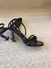 YSL High Heels Black Sandals - 2