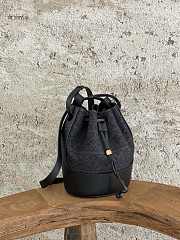 Loewe Balloon Large Anagram Black Canvas Bag - 21.5x31x16cm - 3