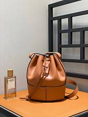 Loewe Balloon Large Anagram Brown Leather Bag - 21.5x31x16cm - 1